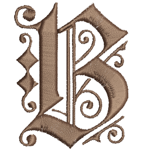 Brodyr - broderat monogram