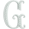 Broderat monogram, viktorianskt